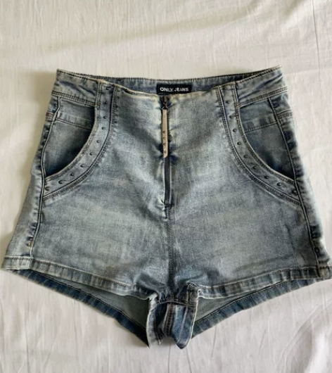 ONLY高腰牛仔短裤,M165/68A 不...