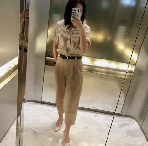 Hm高腰休闲裤  实体店入的一百多吧具体多...