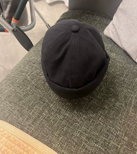 ur瓜皮帽男女同款 后面还有抽绳