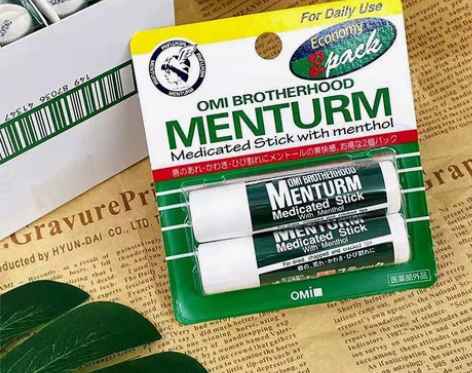 日本OMI近江兄弟薄荷润唇膏无色修护滋润补...