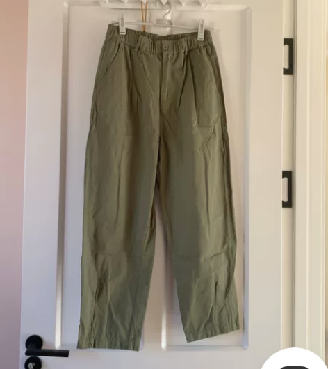 橡皮家休闲裤女裤工装裤长裤 穿一洗一 松紧...