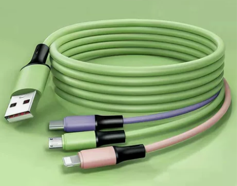 包邮高质量三合一数据线快充一拖三充电线三头...