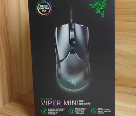 全新雷蛇毒蝰mini灯效电脑游戏有线鼠标电...