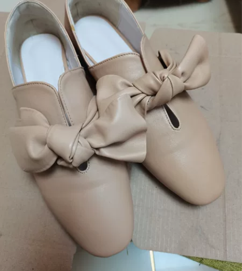 大码蝴蝶结女平底单鞋98新，15包邮带走 ...