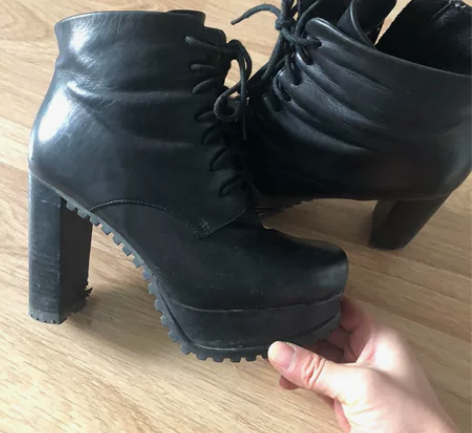 35码思加图真皮女鞋子全皮单鞋防水台超高跟...