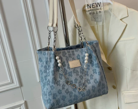 高级质感包包女大容量2022新款夏季帆布链...