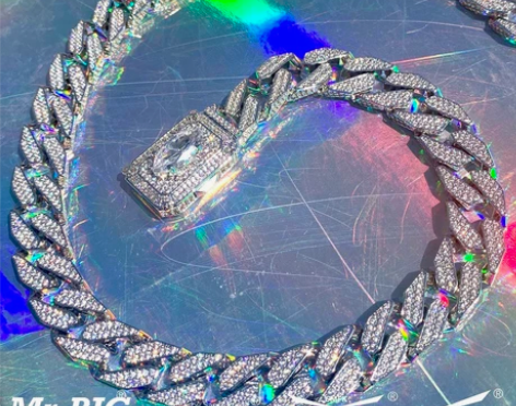 潮流合伙人古巴链银河项链满钻石镶嵌嘻哈新说...