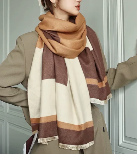 围巾女冬季2022新款韩版百搭高级感加厚保...