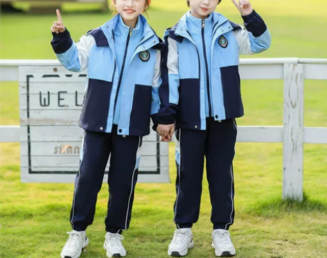 冲锋衣校服套装中小学生冬加绒内胆摇粒绒防寒...