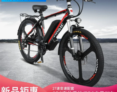 电动车 铝合金山地助力自行车锂电池成人代步