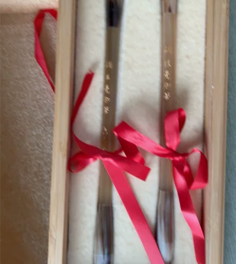 六品堂羊毫、狼毫牛角御笔 全新未使用