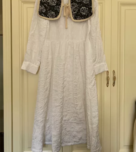 UR白色民族风连衣裙 尺码M就穿过一次 原...