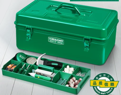 铁皮工具箱加厚铁盒子车载家用多功能收纳盒