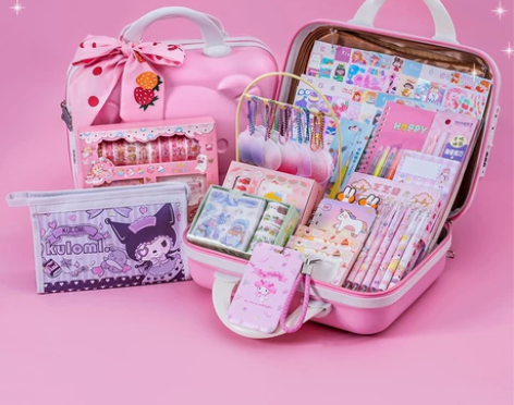 小麻薯手账本随心配文具套装可爱少女礼盒手帐...