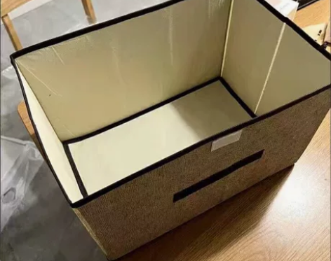 布艺折叠收纳箱储物整理带盖防尘便携盒衣物杂...