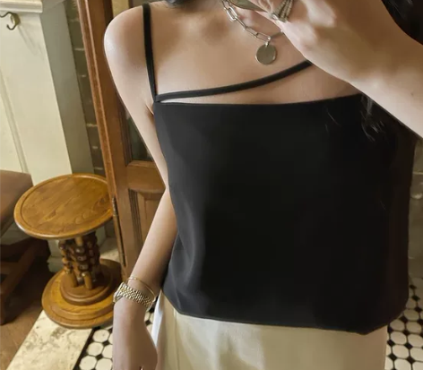 任小艺Lit e mode法式吊带背心女内...