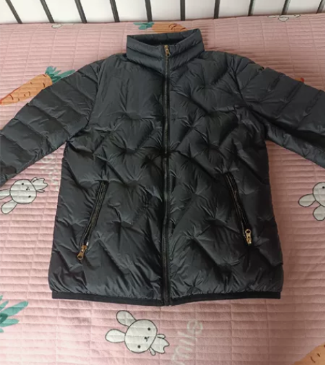 男轻薄立领羽绒服，保证暖和，白鸭绒，不跑绒...
