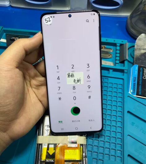 三星s20+手机屏幕总成原装拆机带框瑕疵屏...