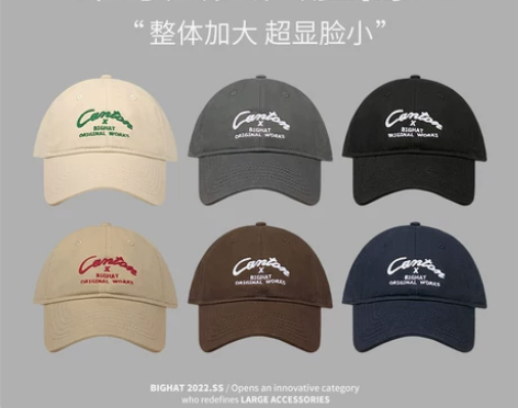 棒球帽 鸭舌帽棒球帽大头星球/加大头围女秋...