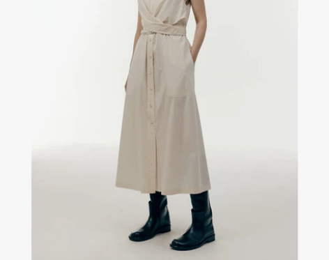 low classic巨显瘦连衣裙无袖收