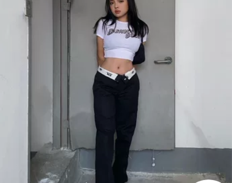 LYT 小红书辣妹874工装裤 休闲显瘦直...