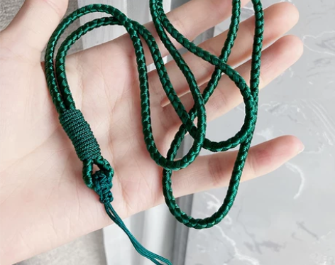 长款手工编织简约挂脖手机挂绳男女款手机壳吊...