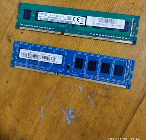 三星，记忆科技台式电脑内存条各一根，都是2...
