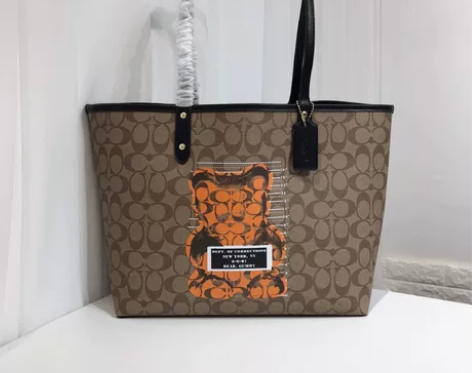 coach托特包暴力熊女士时尚蔻驰女包正品...
