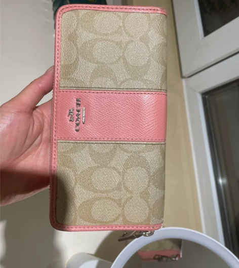 COACH 蔻驰 女士经典百搭拼色长款拉链...