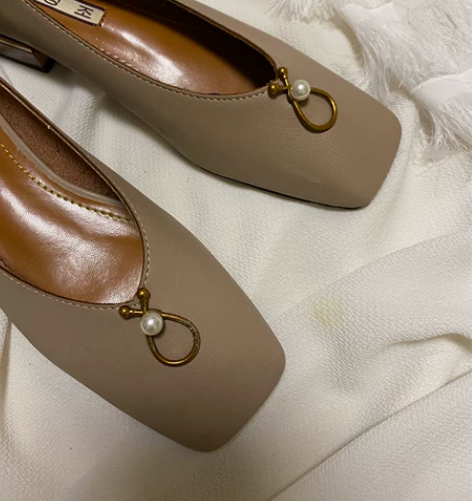 闲置女鞋单鞋 颜色：卡其码数：36跟高：2...