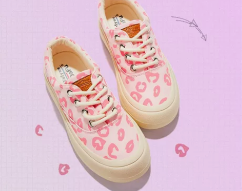 飞跃馒头鞋粉色豹纹37码，2022春季潮鞋...