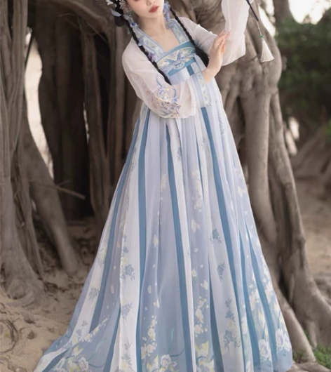 【花不误】茗月萱汉服女齐胸襦裙日常套装刺绣正品大袖衫春夏秋 ...