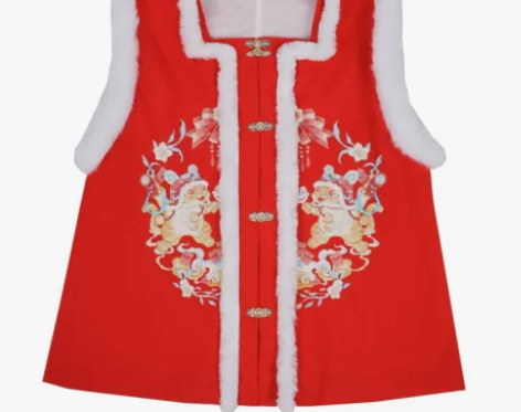 裳云兮新年战衣《福虎呈祥》明制汉服女拜年加...