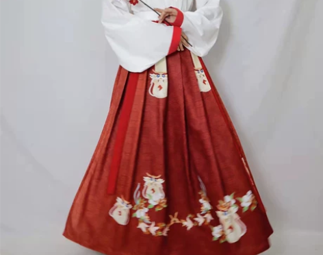 原创明制汉服女拜年秋冬季中国风红色加厚加绒...