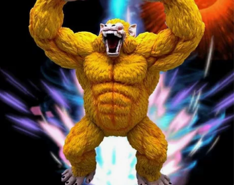 七龙珠剧场版孙悟空手办黄金大猿大猩猩手办摆...