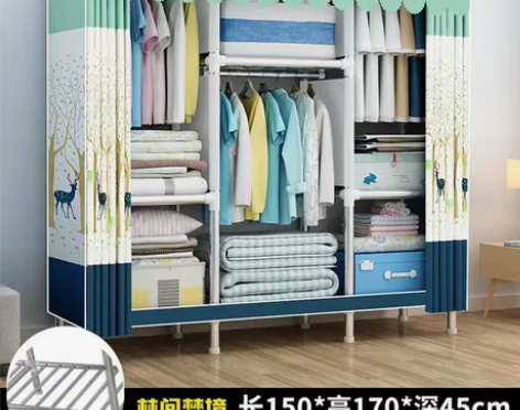 【特价清仓】钢管简易衣柜加粗加固衣柜家用卧...