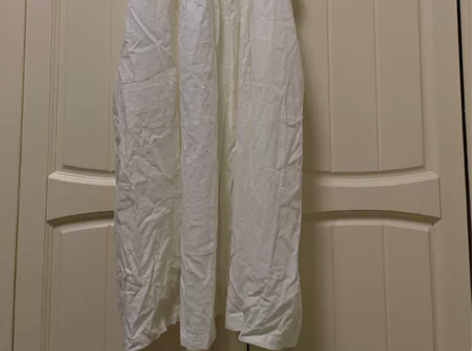 亚麻白色背带裙不限体型！ 南方实体400+...