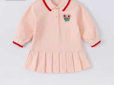 戴维贝拉女童连衣裙2022春夏新款女孩宝宝...
