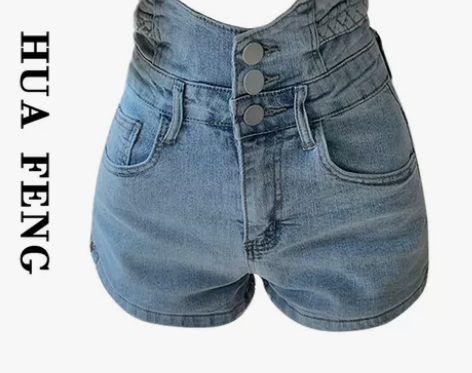 【辣妹短裤】敲高腰牛仔短裤毫不费力就能拥有...