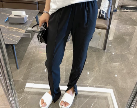 黑色高腰萝卜裤女休闲裤显瘦神裤高级裤子宽松...