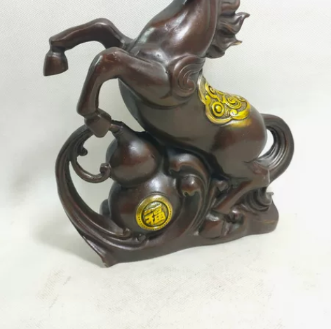 立马有福,马摆件,葫芦马 材质,黄铜仿紫铜...