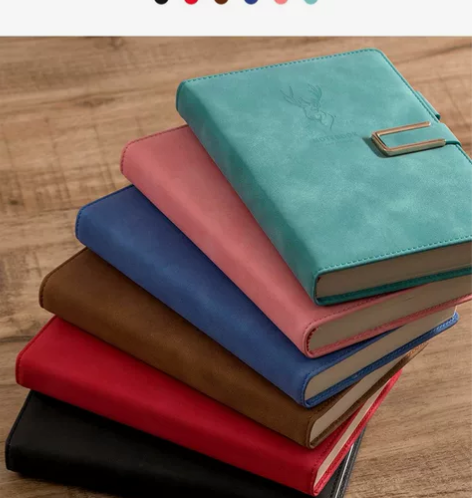 笔记本本子超厚大学生a5皮面商务记事本厚复...