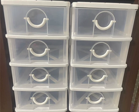 全新特价处理大号收纳盒桌面收纳盒多层透明杂...