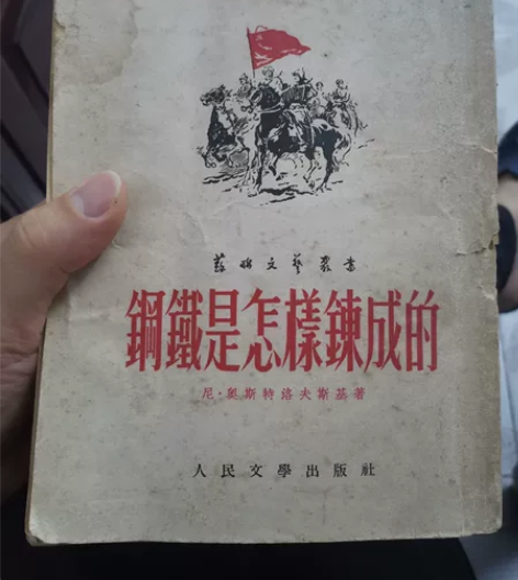 钢铁是怎样炼成的 第一版封面和背页给小孩子...