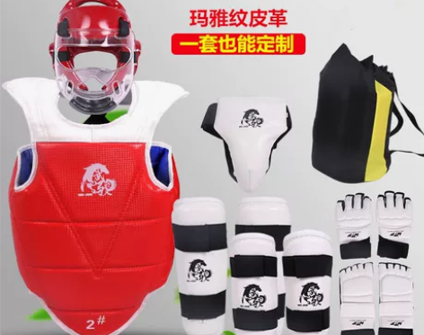 跆拳道护具全套儿童护身实战装备加厚防护比赛...