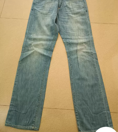 美特斯邦威牛仔裤宽松直筒中高腰秋冬休闲长裤...