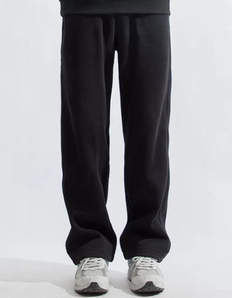 阔腿裤子XHH 冬季黑色加绒休闲运动长裤男...