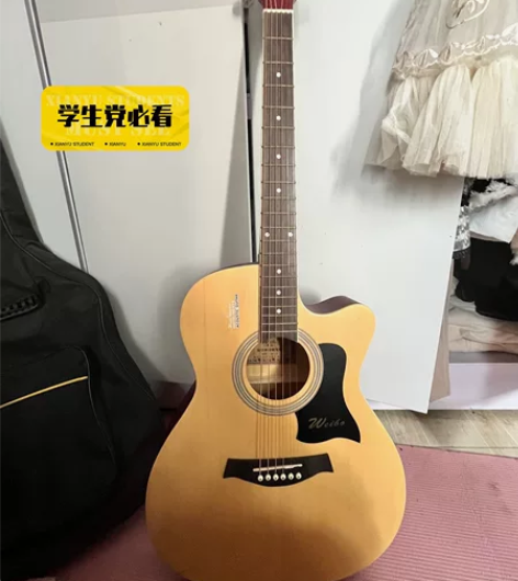 威伯单板民谣吉他初学者学生女男新手入门练习...
