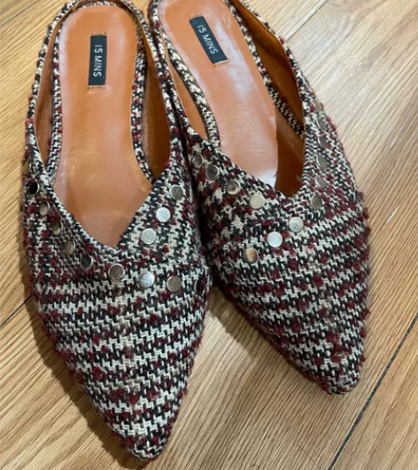 15mins平底低跟单鞋秋款，微瑕，只穿过...