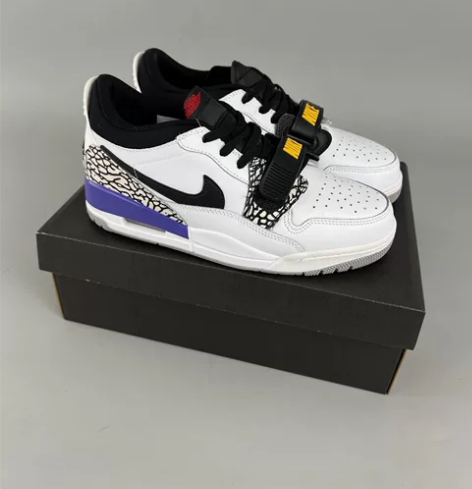 乔丹 低帮 AJ312 湖人配色 白黄紫 ...